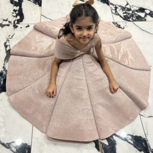 Sparkle Rose Gold Party Wear Ball Gown